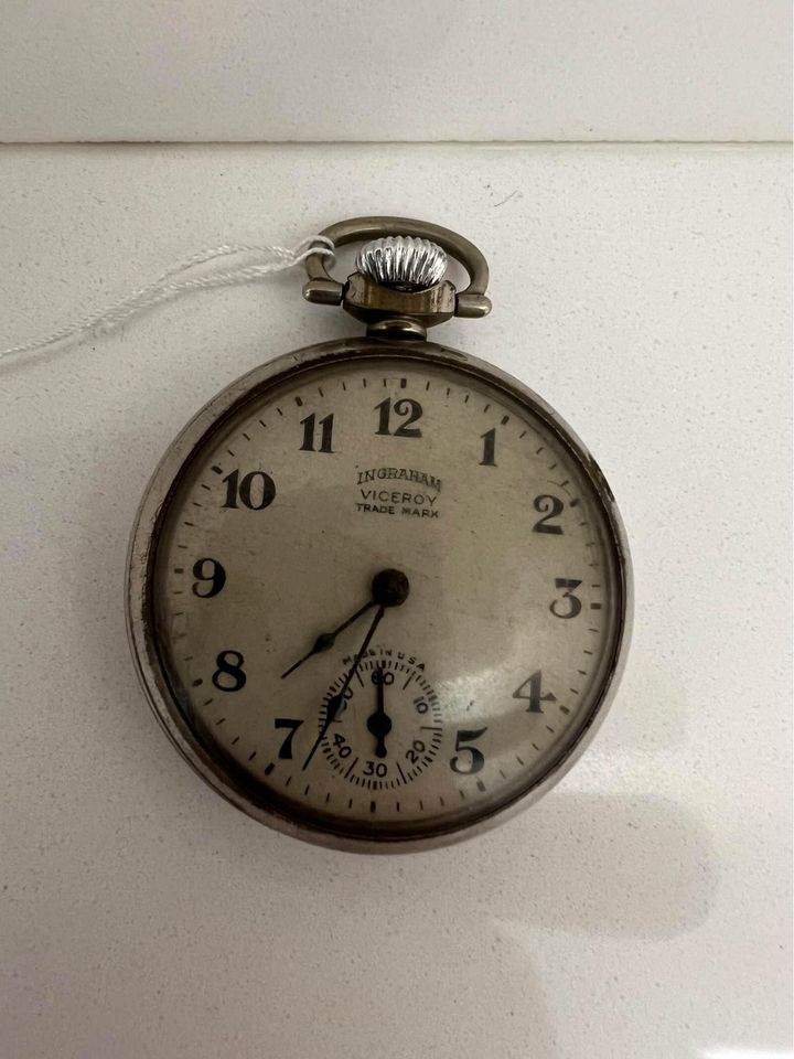 Vintage INGRAHAM Viceroy Pocketwatch Made in USA