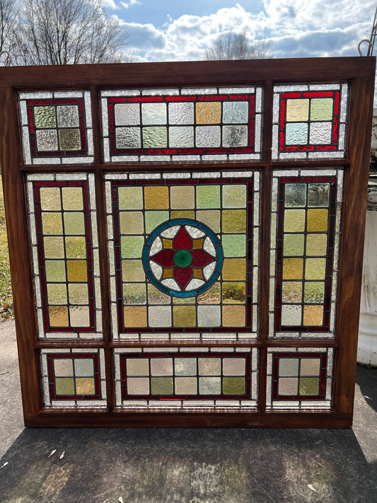 Refurbished Antique Stained Glass Window