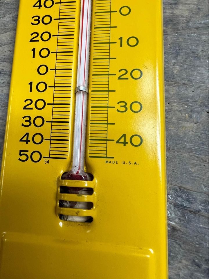 Vintage John Deere Advertising Thermometer Sign