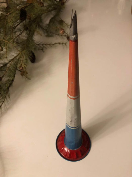Vintage Christmas Tin Toy Horn