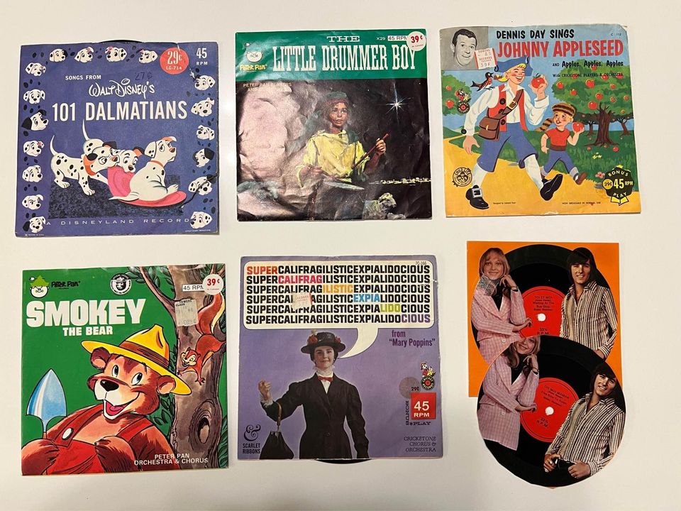 1960’s Children’s 45’s Vinyl Records