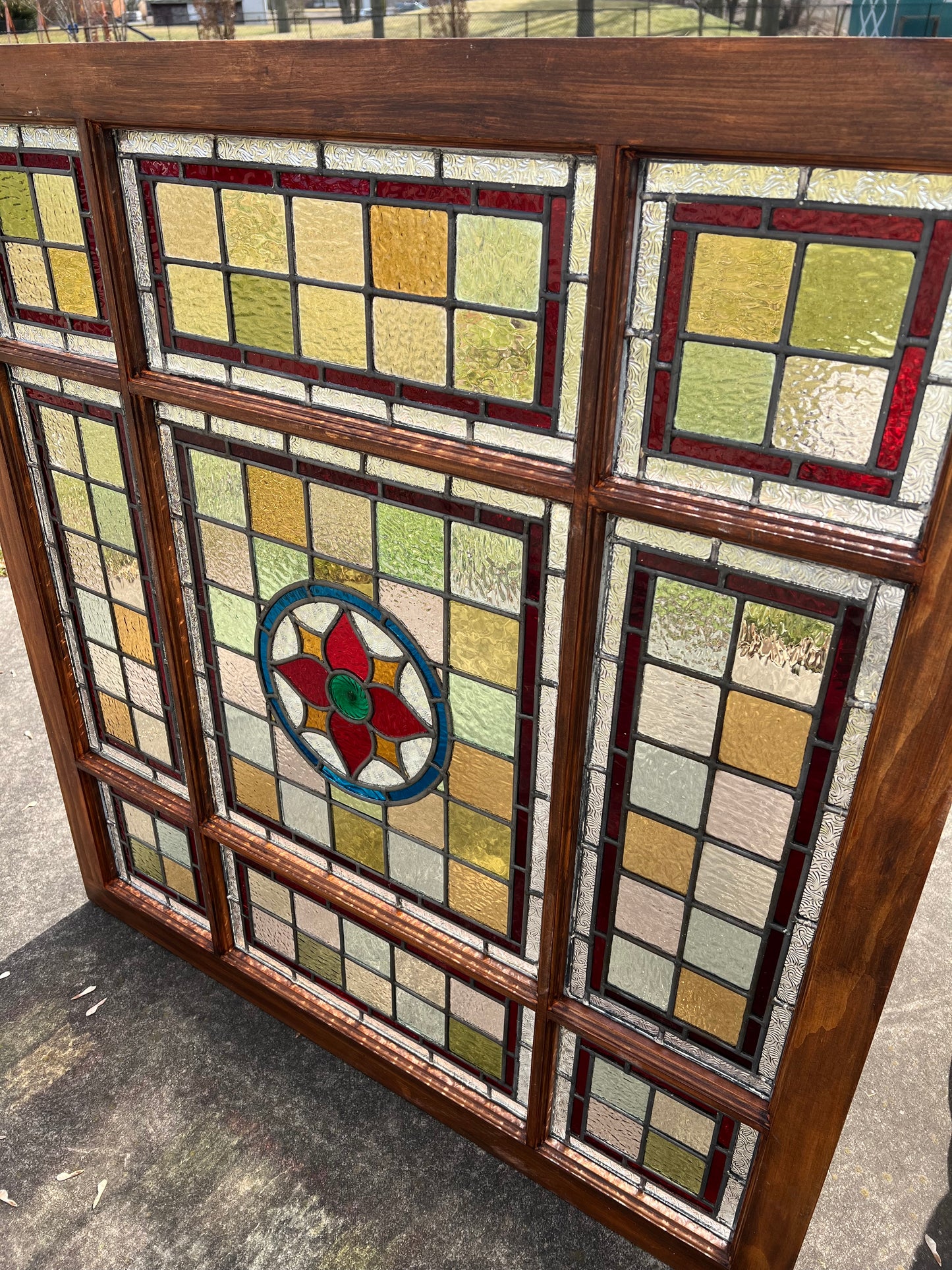 Refurbished Antique Stained Glass Window