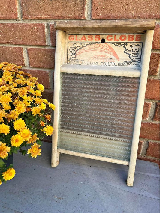 Antique “Glass Globe” Wash Board