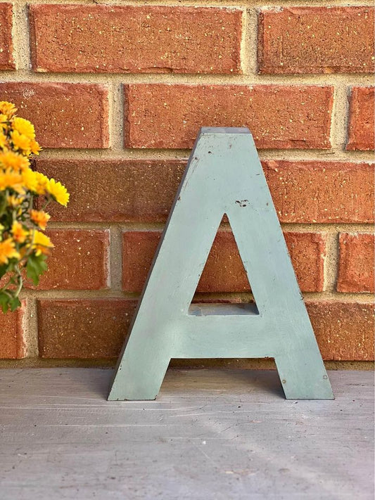 Vintage Aluminum Sign Letter “A”