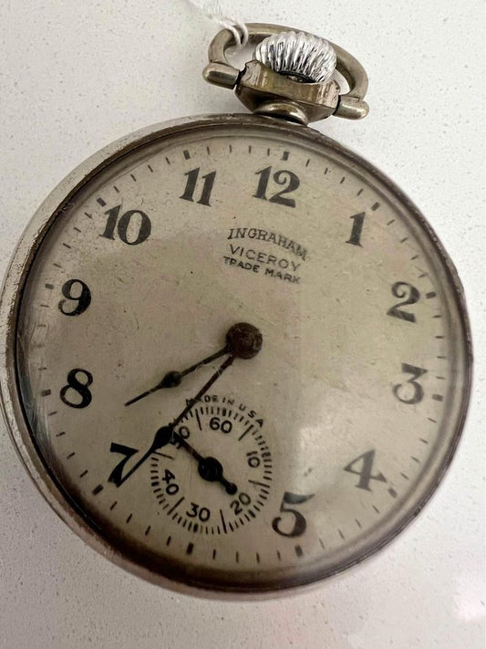 Vintage INGRAHAM Viceroy Pocketwatch Made in USA