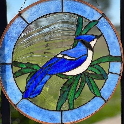 Blue Jay Window with Branches