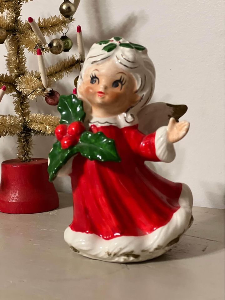 Vintage Napco Christmas Girl Angel