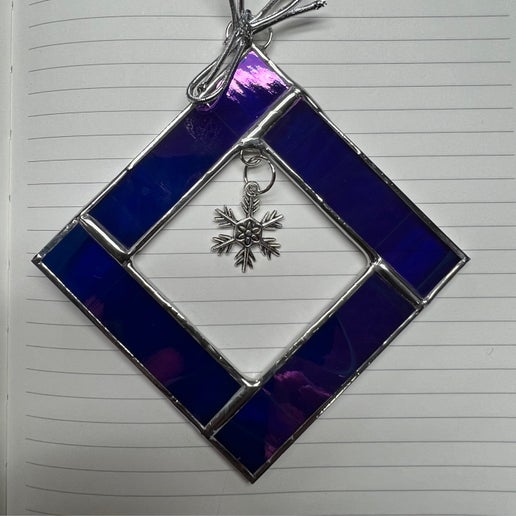 Square Ornament w/ Charm - Medium